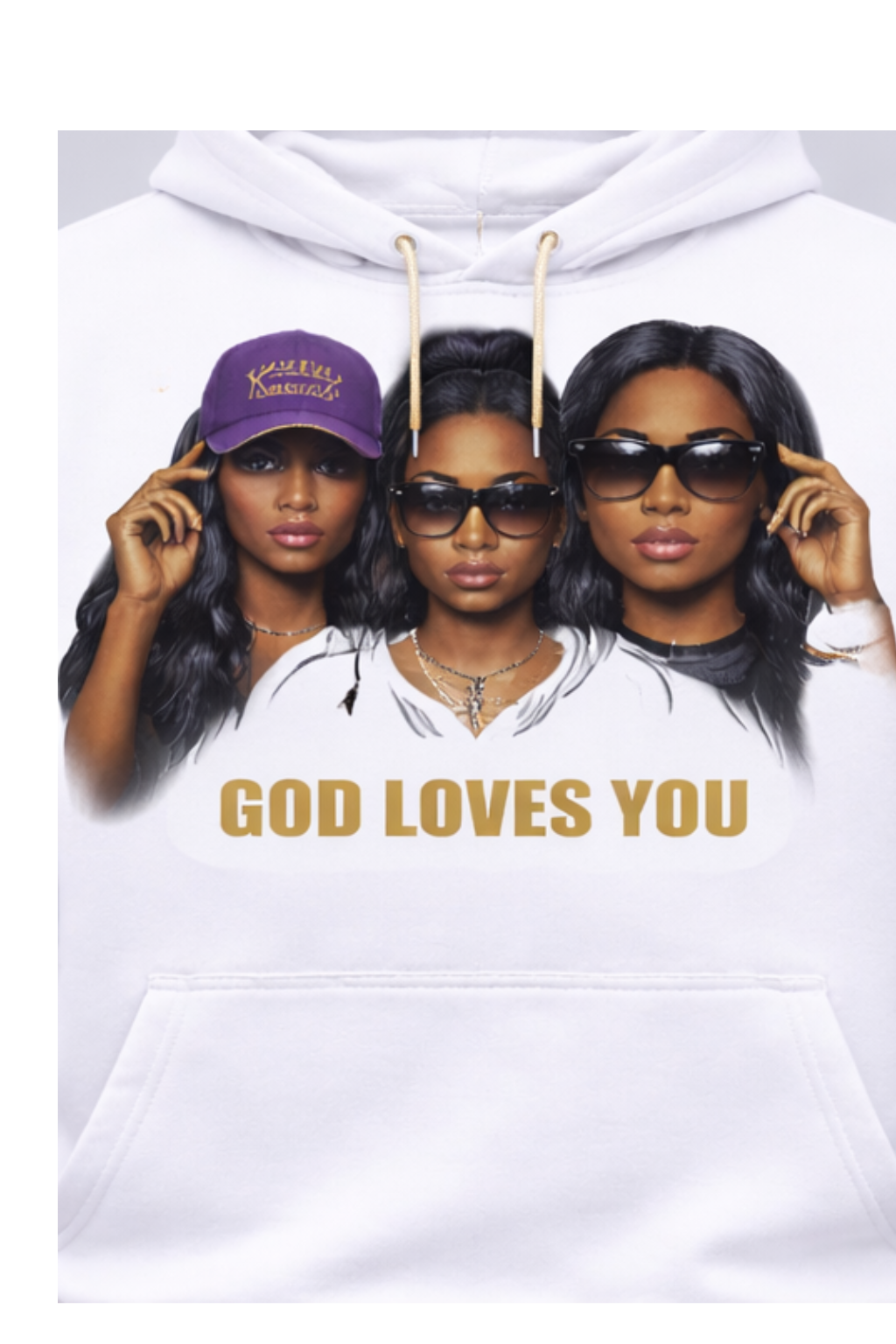 Monarch Pressure White & Gold "God Loves You" Hoodie & Jogger Set