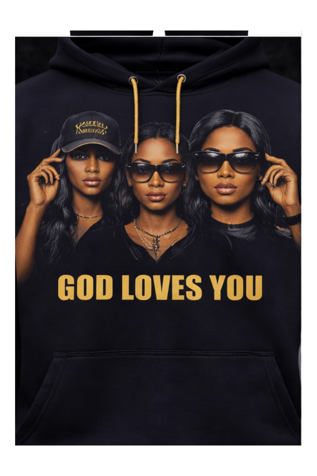 Monarch Pressure Black & Gold "God Loves You" Hoodie & Jogger Set